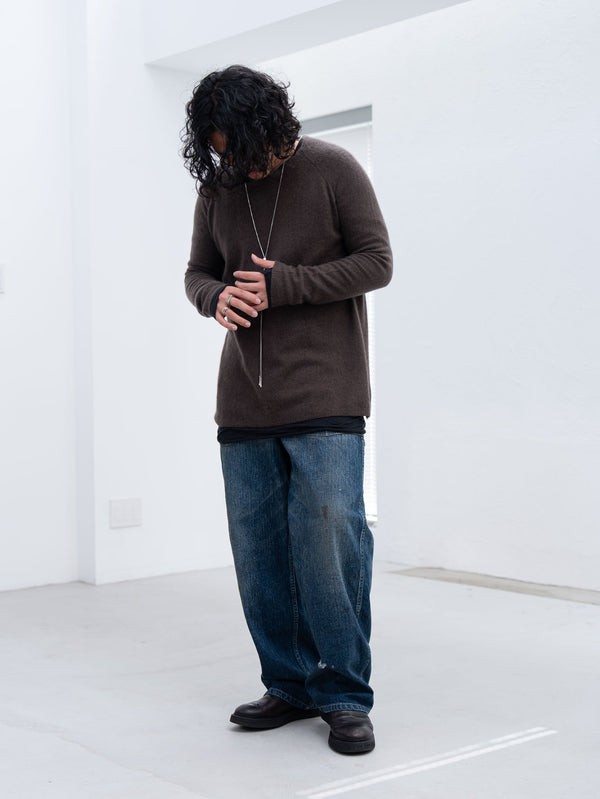 Cashmere Middle Boatneck Sweater【taupe】