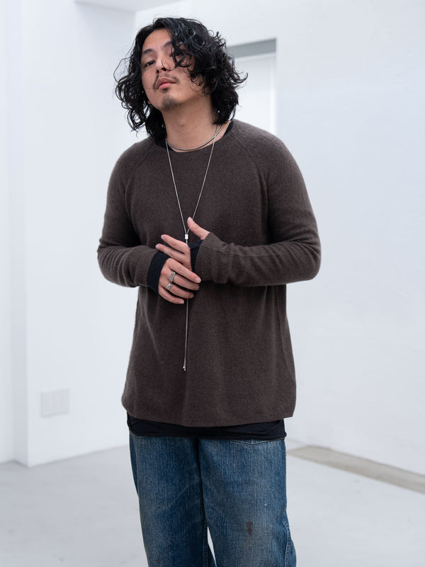 Cashmere Middle Boatneck Sweater【taupe】