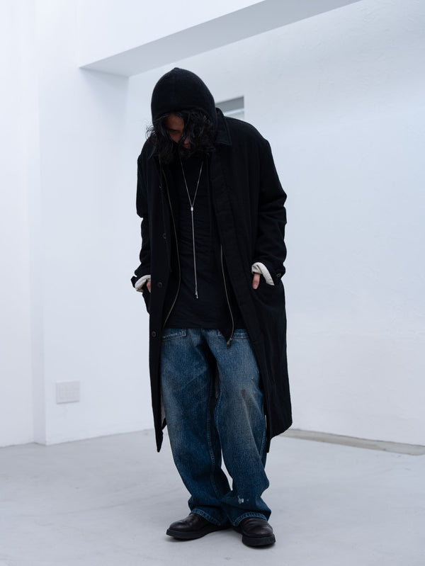 Cashmere Double Zip Hoodie【black】