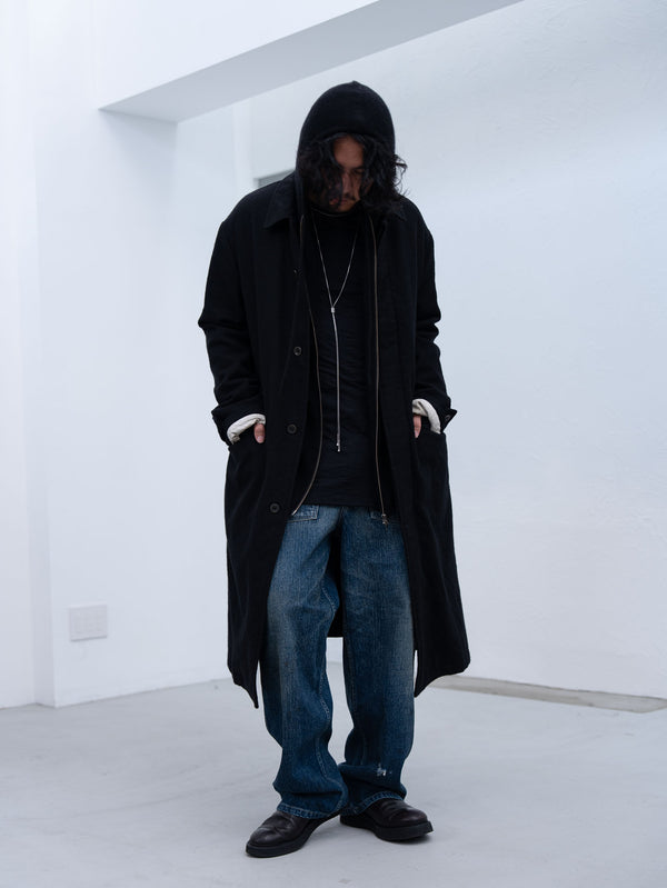 Cashmere Double Zip Hoodie【black】