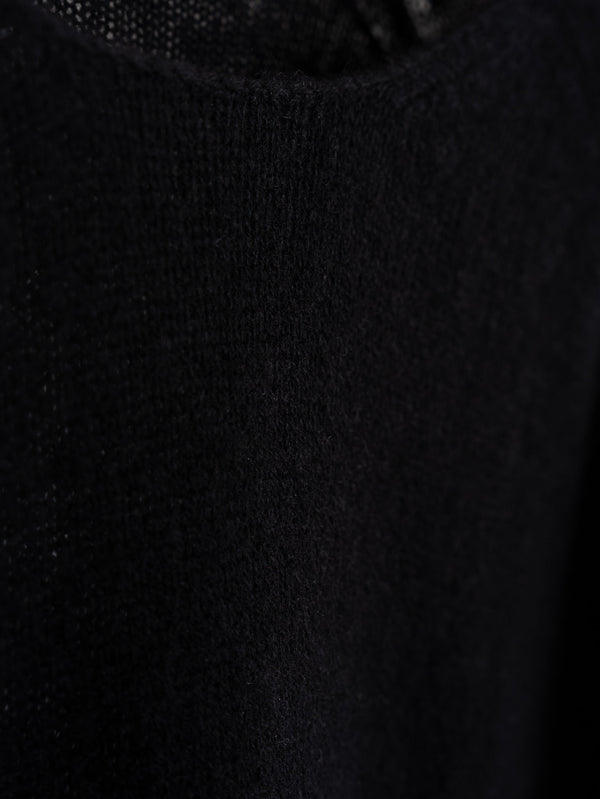 Cashmere Middle Boatneck Sweater【black】