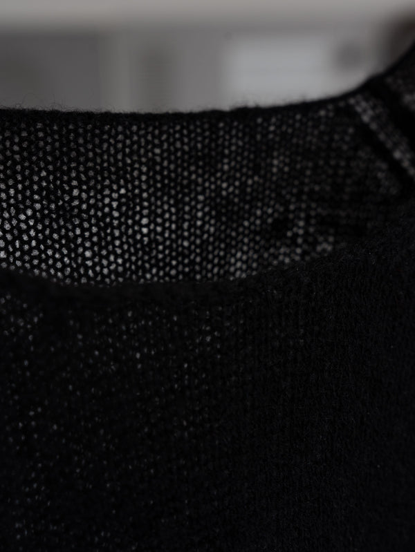 Cashmere Middle Boatneck Sweater【black】