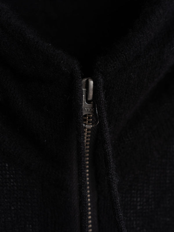 Cashmere Double Zip Hoodie【black】