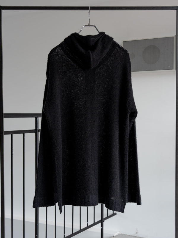 Cashmere Double Zip Hoodie【black】