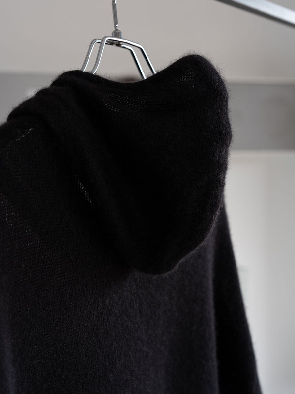 Cashmere Double Zip Hoodie【black】