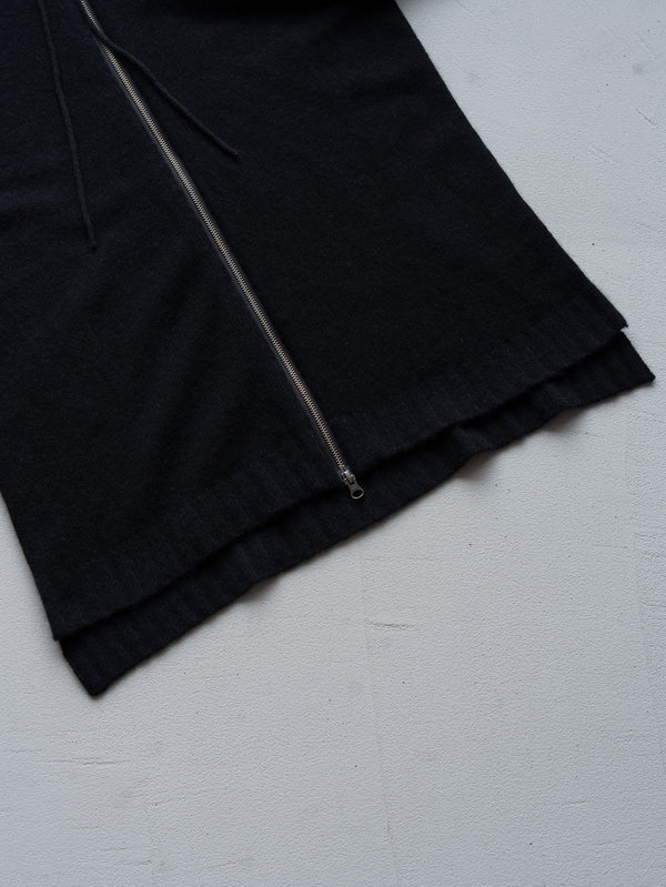 Cashmere Double Zip Hoodie【black】