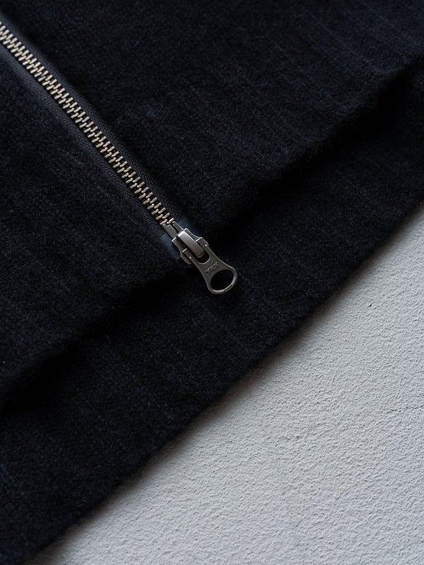 Cashmere Double Zip Hoodie【black】