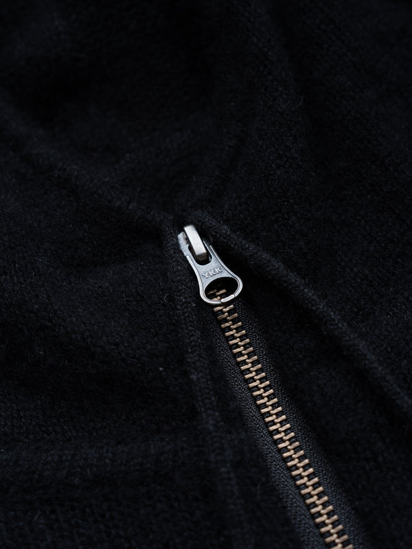 Cashmere Double Zip Hoodie【black】