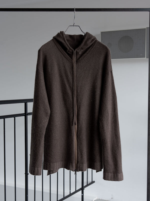 Cashmere Double Zip Hoodie【taupe】