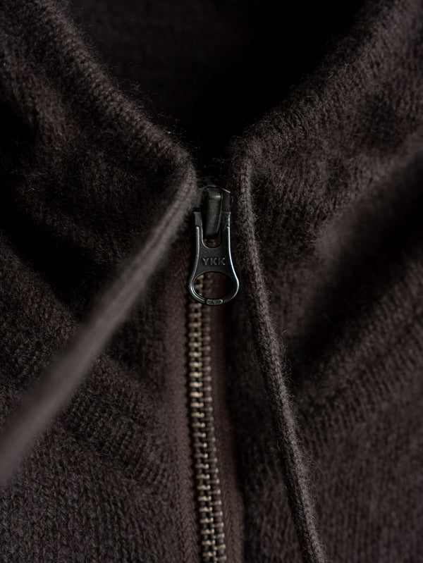 Cashmere Double Zip Hoodie【taupe】