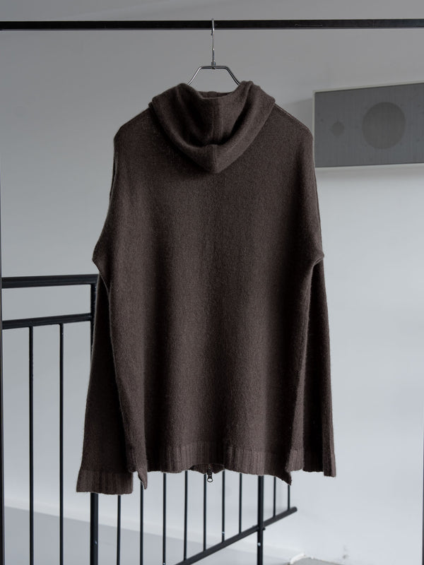 Cashmere Double Zip Hoodie【taupe】