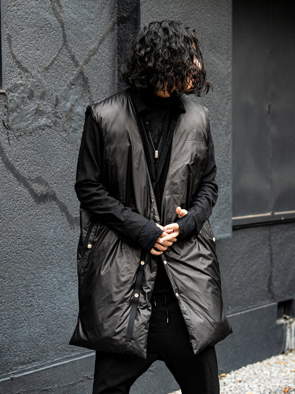 Thermal Layered Long Vest 【BLACK】