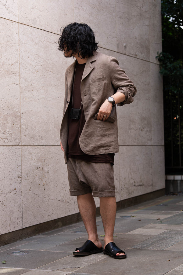 Dry Serge Sarouel Shorts [TAUPE]