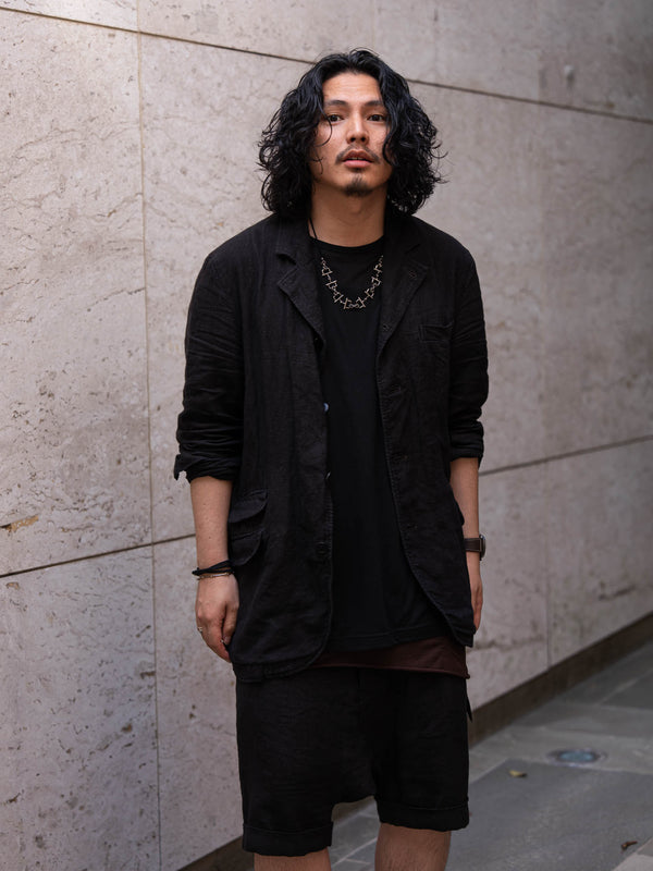 Dry Serge Sarouel Shorts [BLACK]