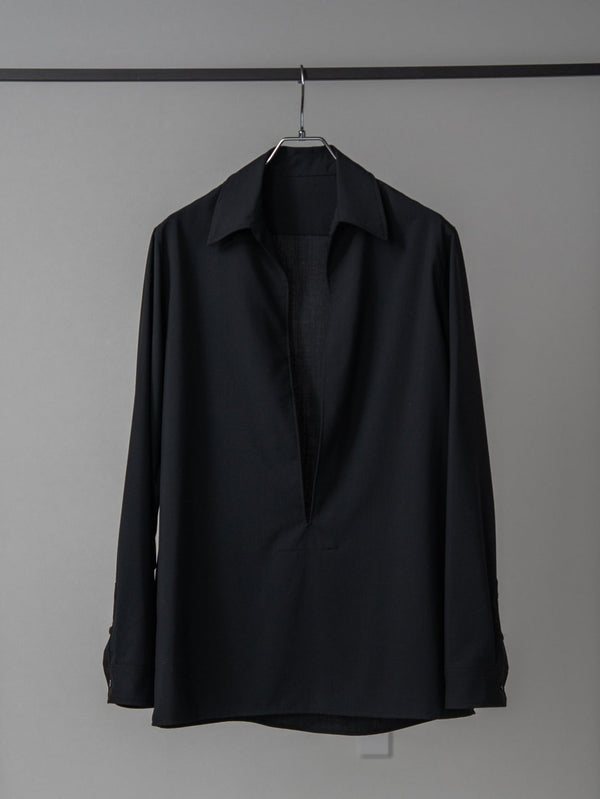 Super100's Vareuse Shirt【black】