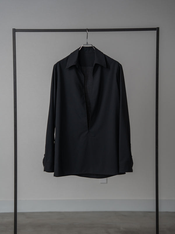 Super100's Vareuse Shirt【black】