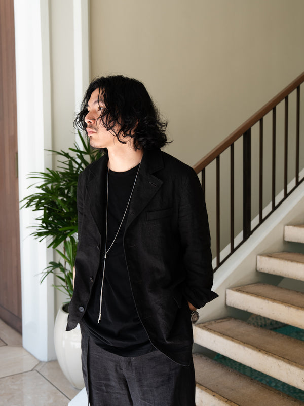 Dry Serge Sarouel Wide Pants [BLACK]