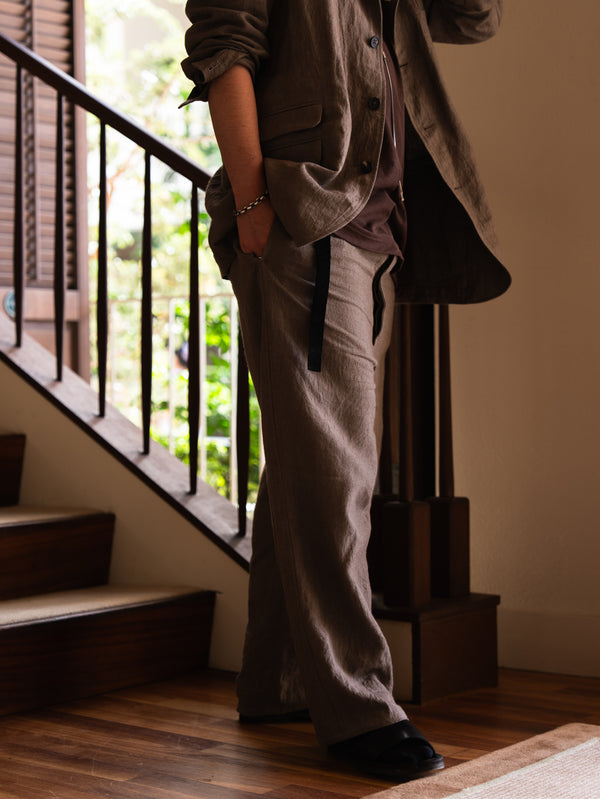 Dry Serge Sarouel Wide Pants [TAUPE]