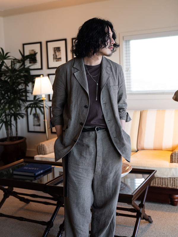 Dry Serge Sarouel Wide Pants [TAUPE]