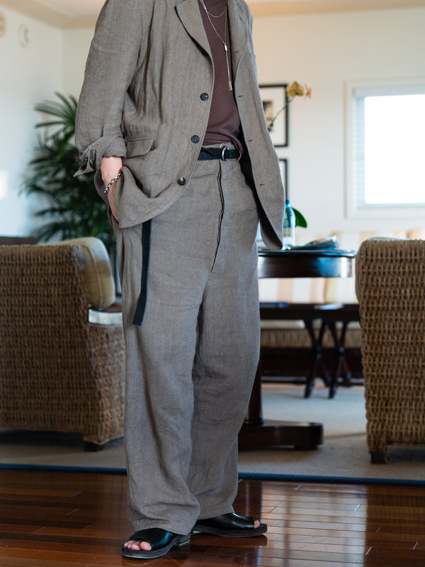 Dry Serge Sarouel Wide Pants [TAUPE]