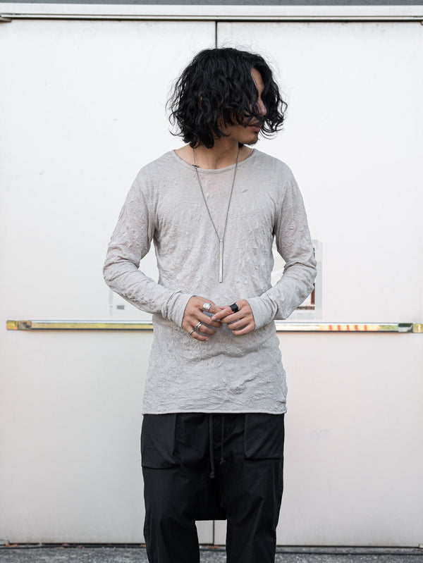 Craft Fabric Layered L/S T-shirt【oyster】