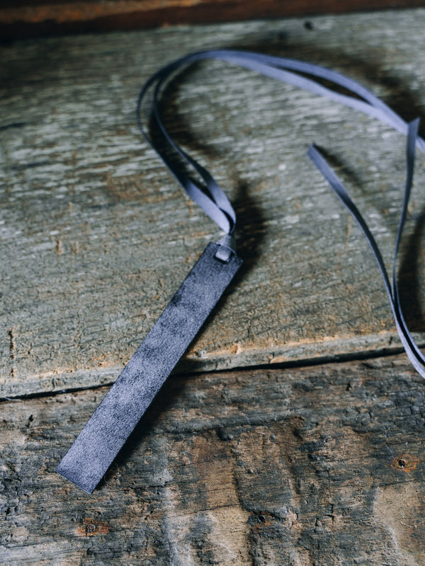 Stannum Leather Plate Necklace