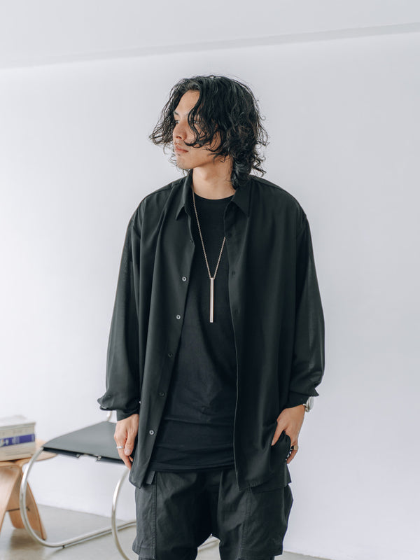 Luxe Gas Spun Layered T-shirt [black]