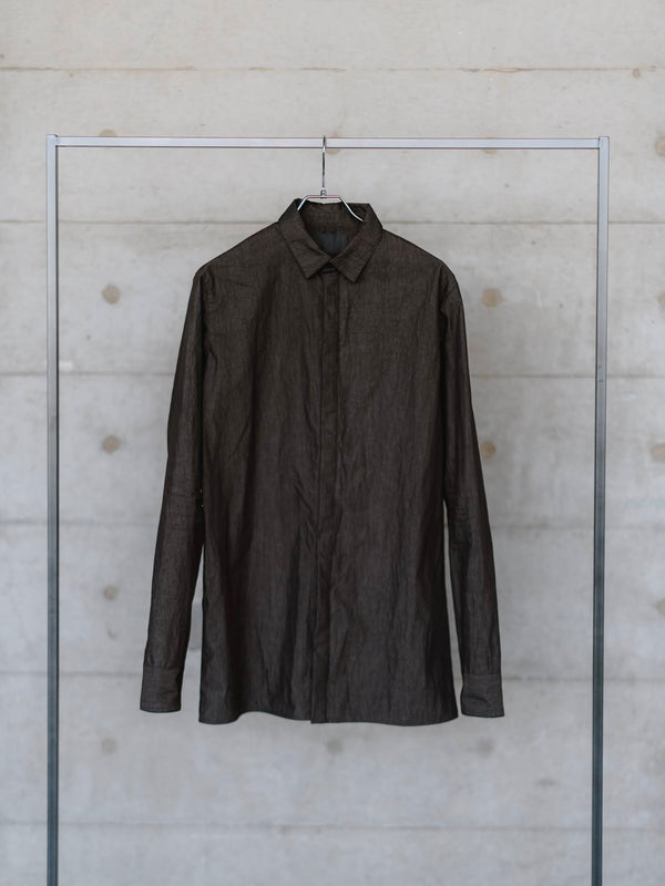 Textured Crease Shirt [Cigar Black]