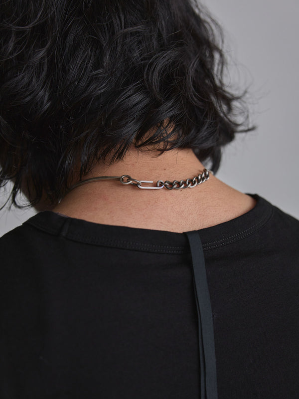 Silver Hooked Chain Choker