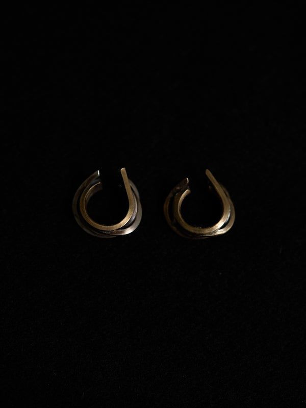 Layered Helix Ear Cuff [slv925+k10]