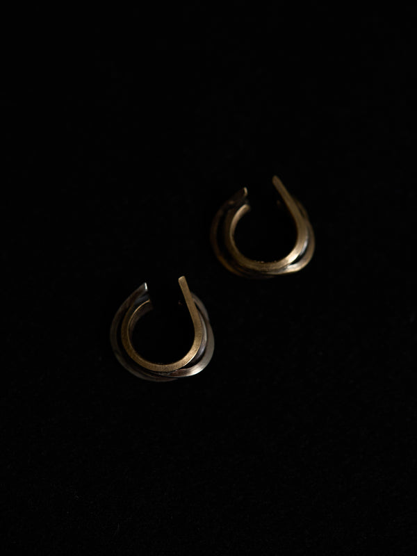 Layered Helix Ear Cuff [slv925+k10]