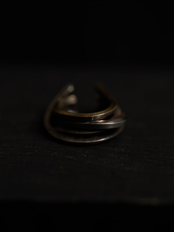 Layered Helix Ear Cuff [slv925+k10]