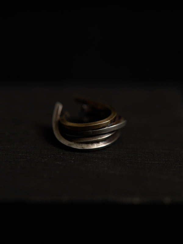 Layered Helix Ear Cuff [slv925+k10]