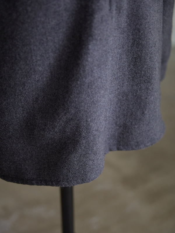 Washed Serge Vareuse Shirt Jacket【dark gray】