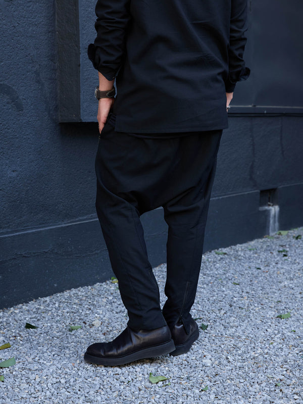 Drawstring Sarouel Zip Pants [BISHU]