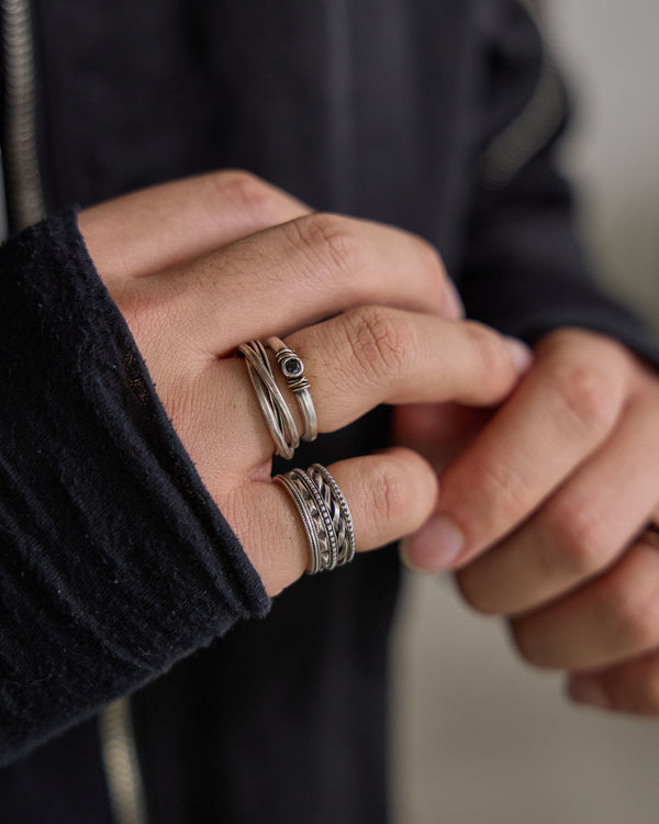 Black Diamond Ring [slv925+k10]