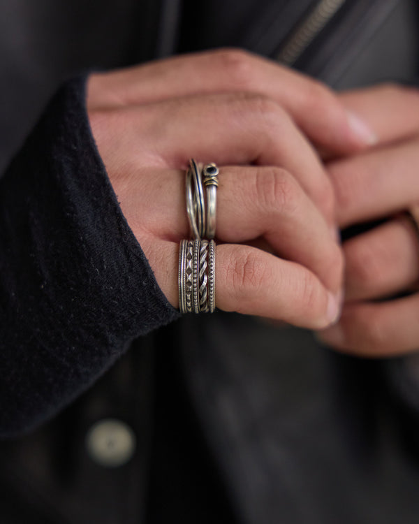 Black Diamond Ring [slv925+k10]