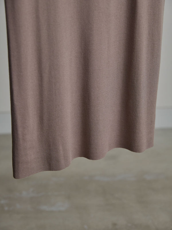 Modal Cotton Layered U-neck T-shirt【TAUPE】