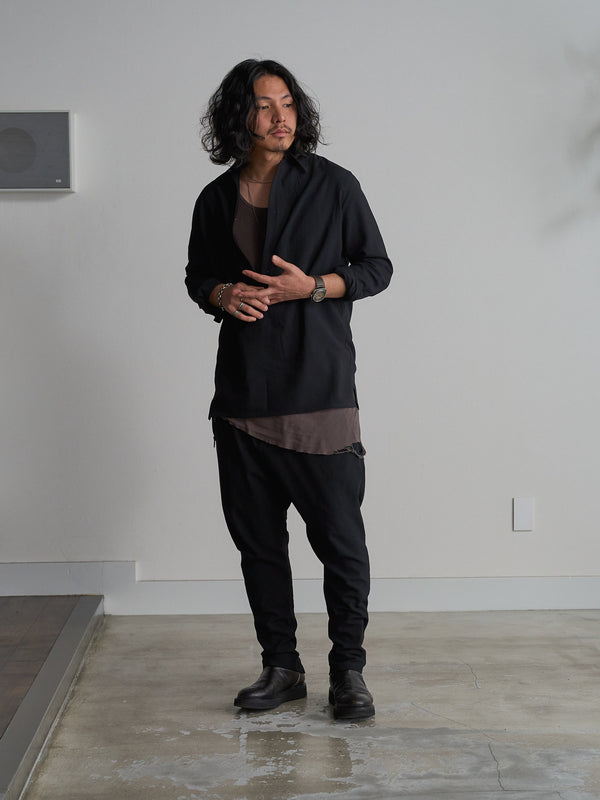 Hooked Vareuse Wool Shirt [BISHU]