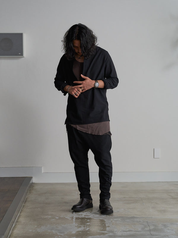 Drawstring Sarouel Zip Pants [BISHU]