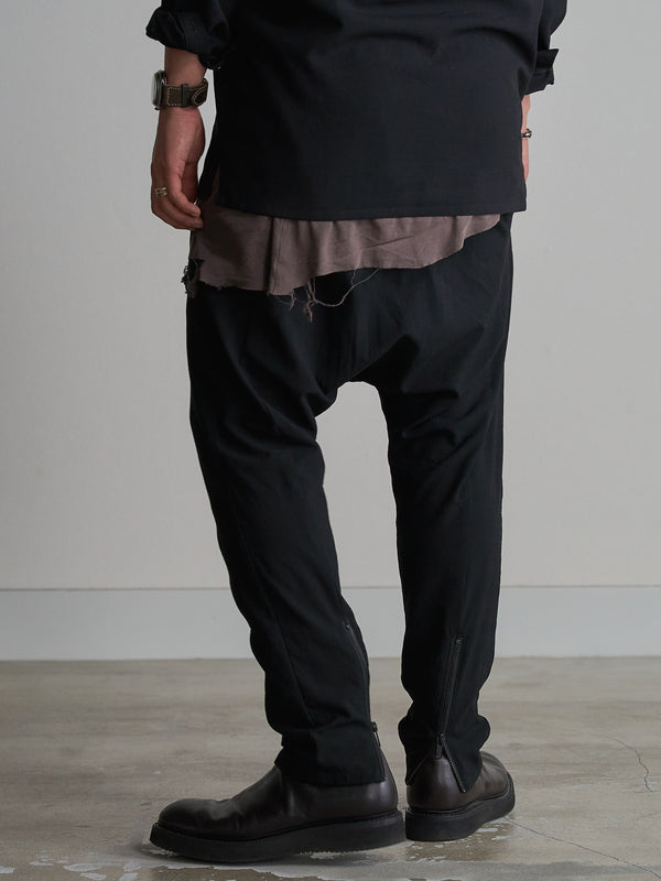 Drawstring Sarouel Zip Pants [BISHU]
