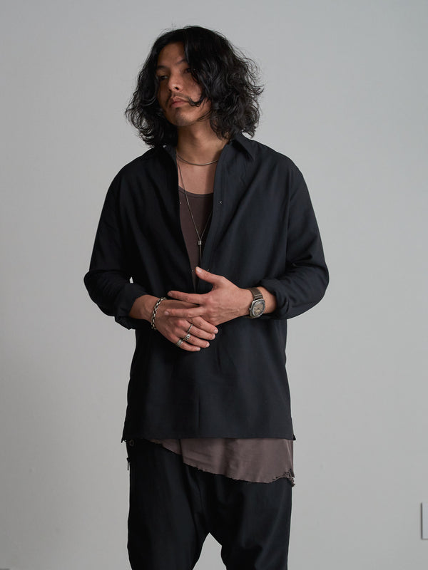 Hooked Vareuse Wool Shirt [BISHU]