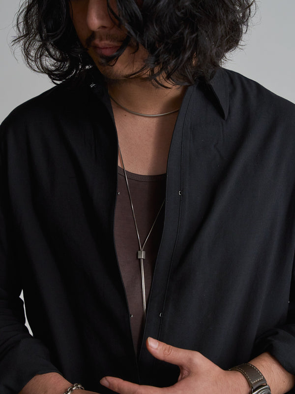 Hooked Vareuse Wool Shirt [BISHU]