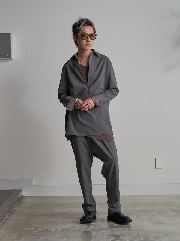 Hooked Vareuse Wool Shirt [BISHU]