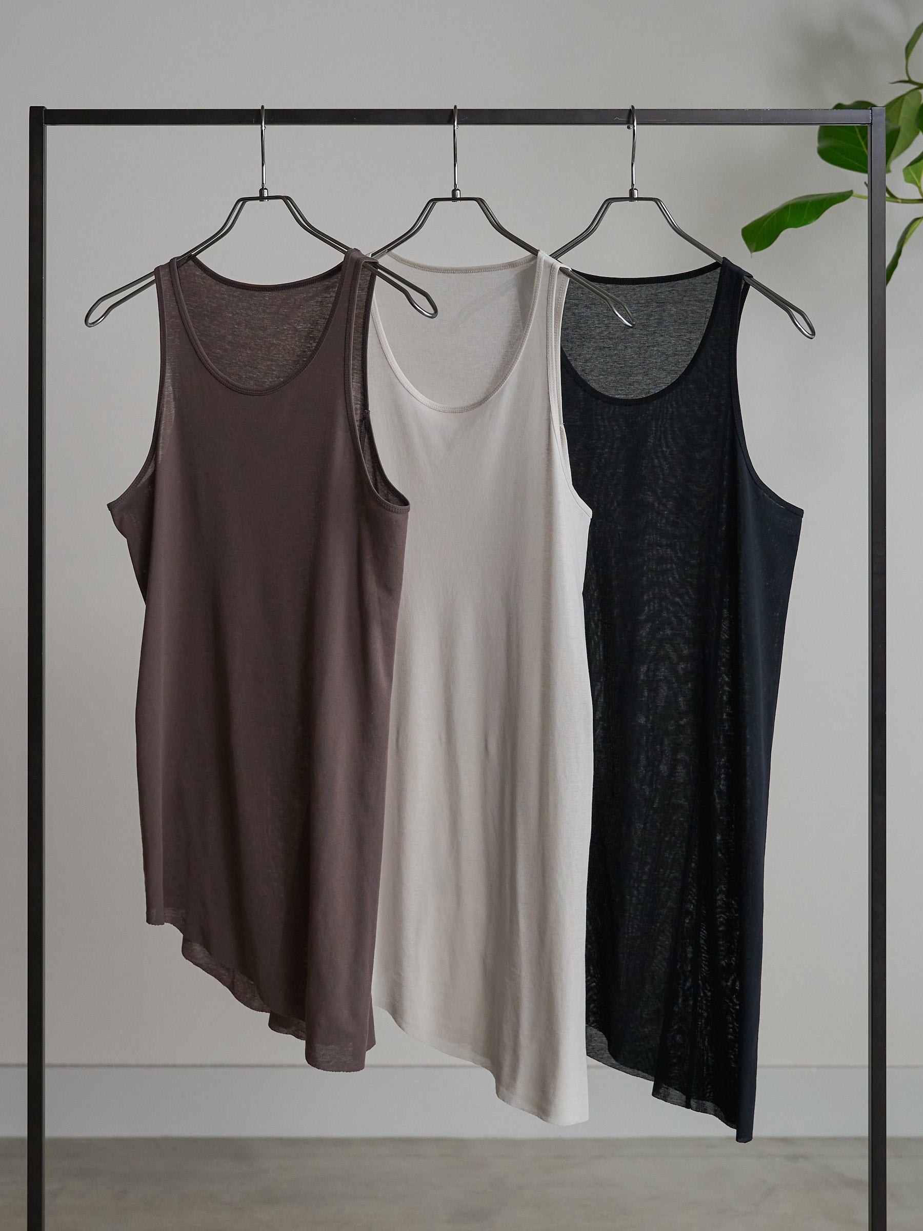 Premium Knit Layered Tank Top 【taupe】 – PRY