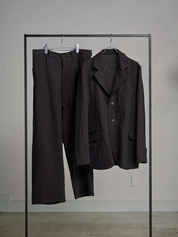 Dry Serge Sarouel Wide Pants [BLACK]