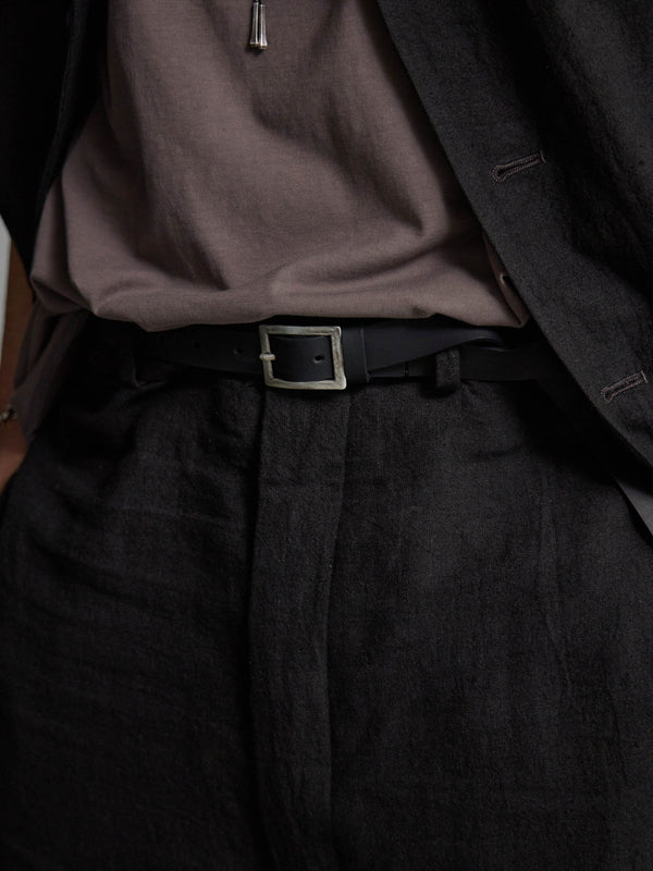 Dry Serge Sarouel Wide Pants [BLACK]