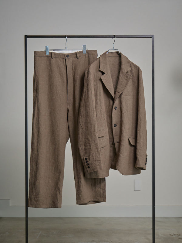 Dry Serge Sarouel Wide Pants [TAUPE]