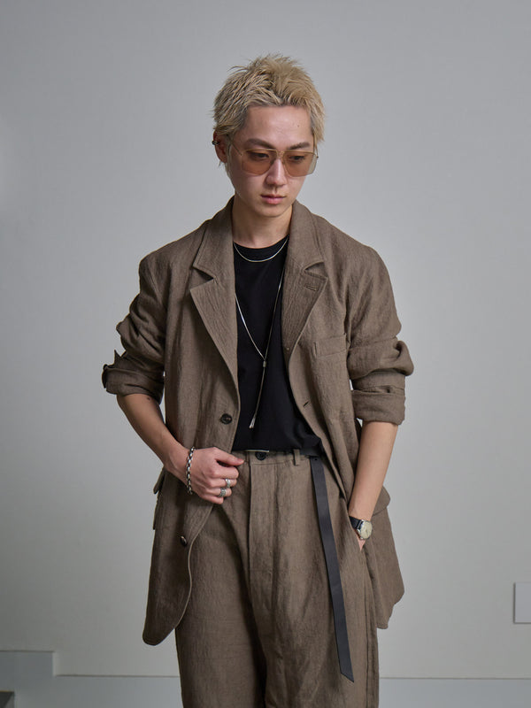 Dry Serge Tailored Jacket [TAUPE]