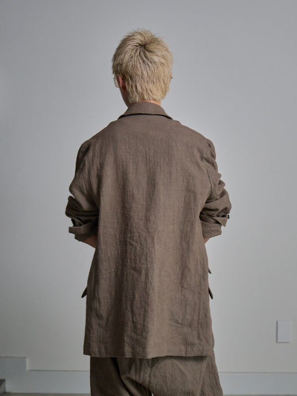 Dry Serge Tailored Jacket [TAUPE]